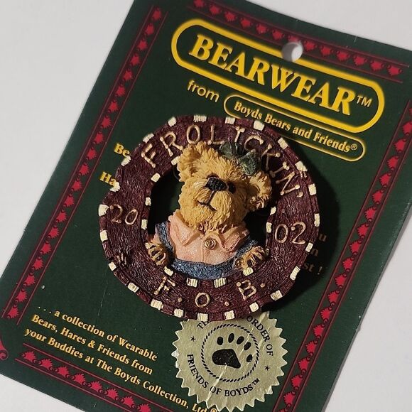 Boyds Bears Bearwear Pin  Brooch with Brown and Tan Accents Molly B BERRIWEATHER - Picture 2 of 5